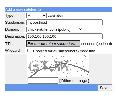 Subdomain add
