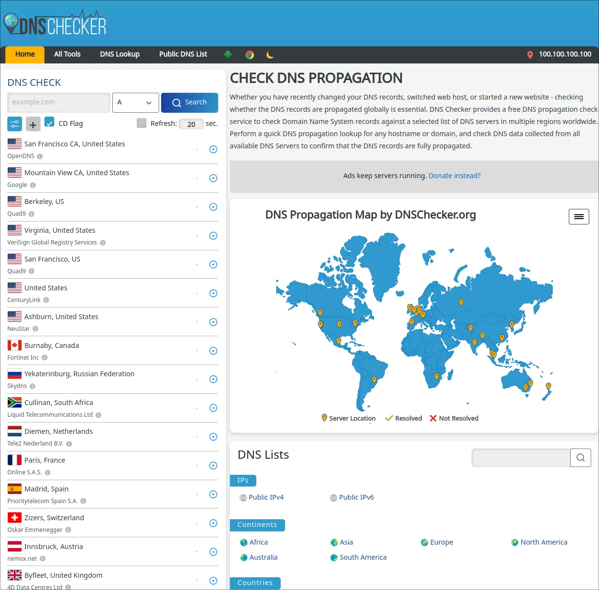 DNS Checker